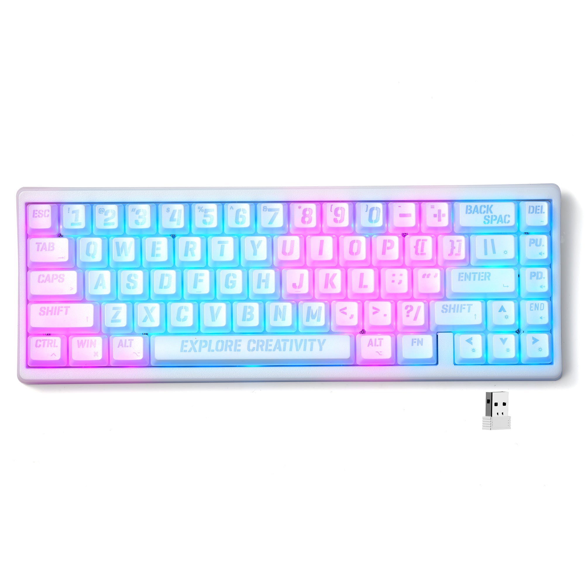 XVX M67 Miami VIA Tri-Mode Mechanical Keyboard with IMD-Tech Keycaps