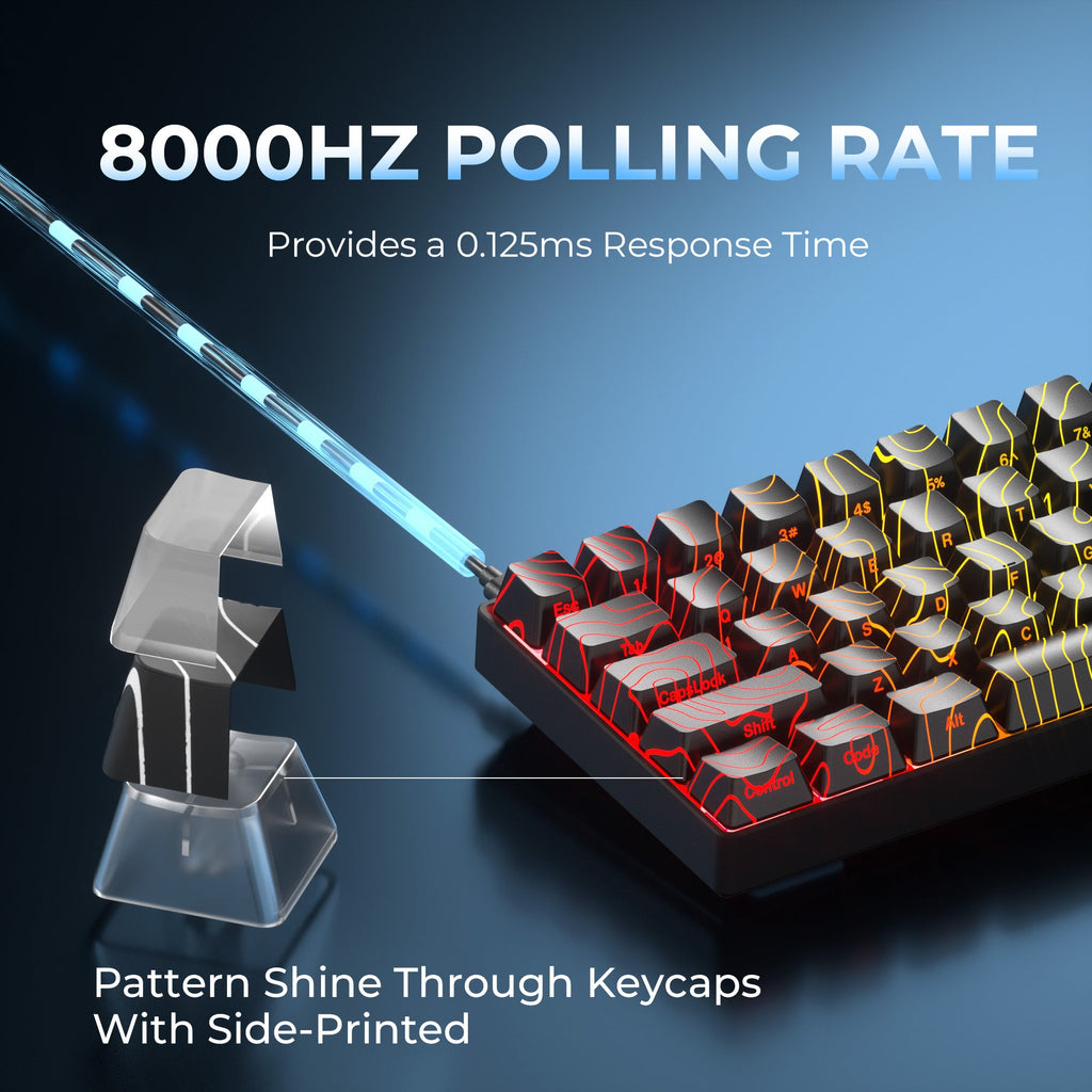 XVX HE68 68% Rapid Trigger Hall Effect Wired Magnetic Gaming Keyboard